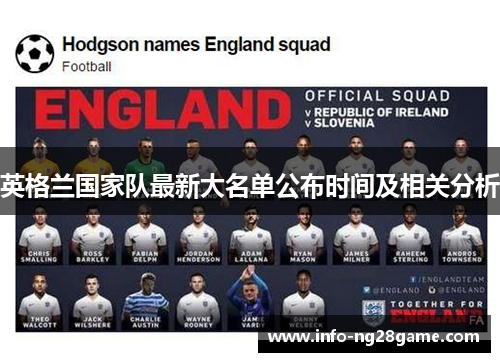 英格兰国家队最新大名单公布时间及相关分析